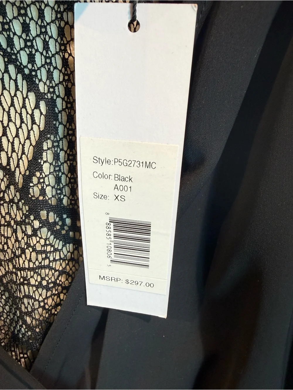 Parker Black Lace Mesh Long Sleeve Romper XS NWT Cocktail